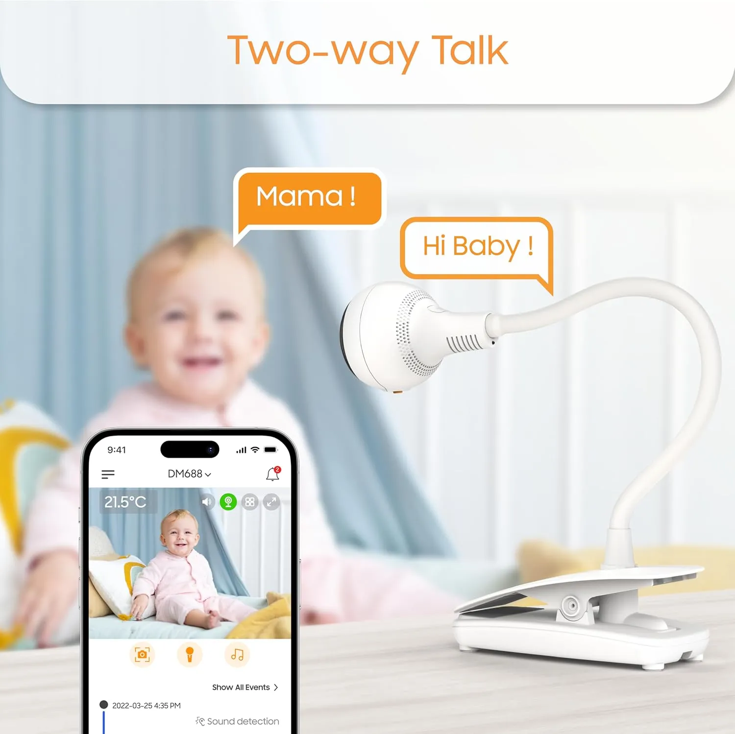 🦒 CHILLAX Giraffe Pro Max – Portable Baby Monitor for Travel 🦒