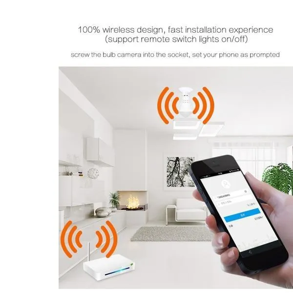 0323 Panoramic Camera Light Bulb (WiFi Wireless Smart spy Bulb)