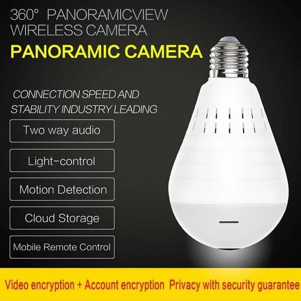 0323 Panoramic Camera Light Bulb (WiFi Wireless Smart spy Bulb)