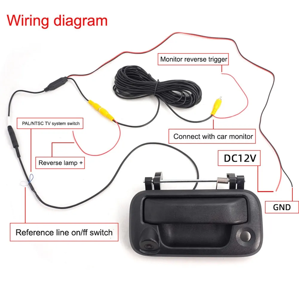 1 Set HD Car Rear View Backup Camera Trunk Handle Reversing