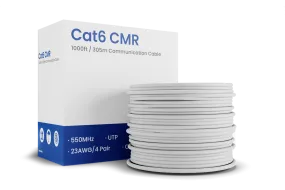 1,000ft Bulk Cat6 UTP Ethernet Cable, 23AWG CMR/FT4 for IP connectivity (FREE Shipping)