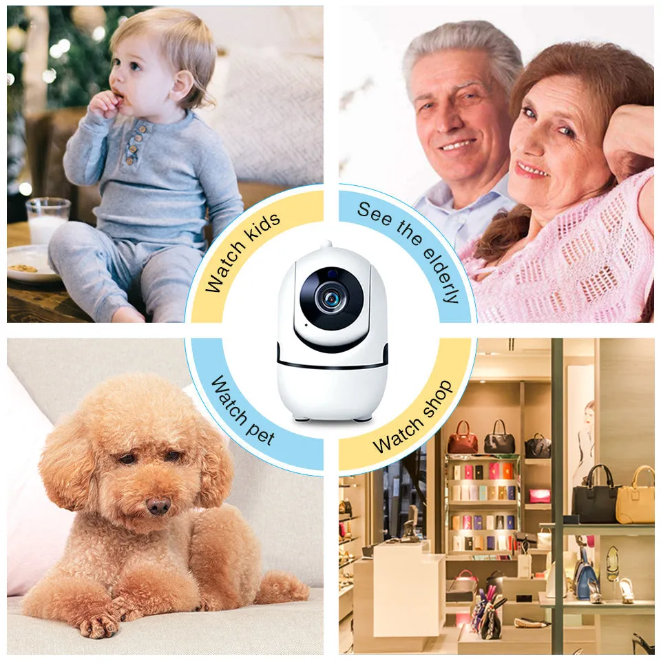 1080P Draadloze Ip Camera Wifi Intelligent Auto Tracking Mini Camera Hd Home Security Netwerk 3MP Cctv Camera Babyfoon wifi
