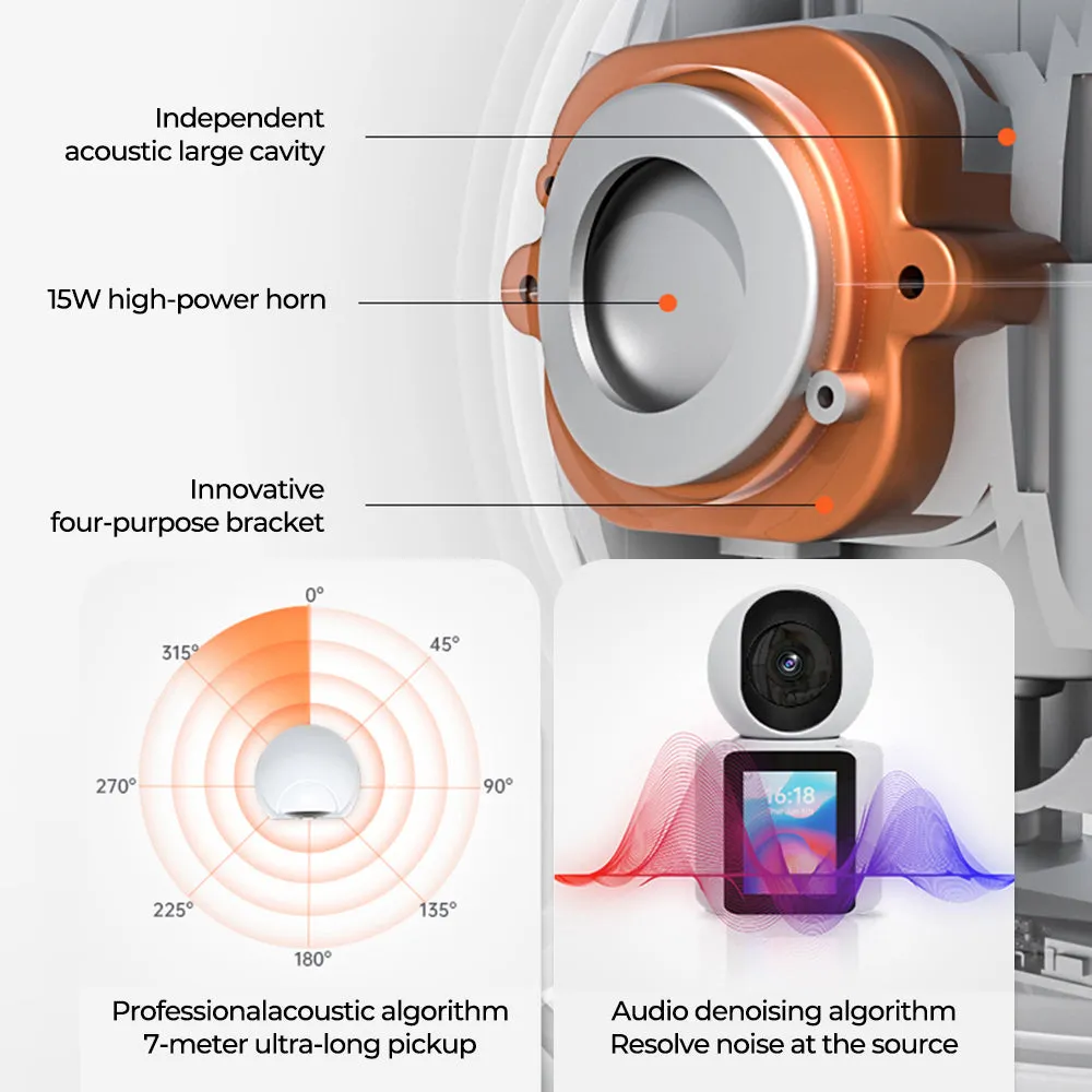 1080P HD Cctv Ai Two-Way Visual Surveillance Video Intercom Call Smart WIFI Baby Monitor Camera Wireless