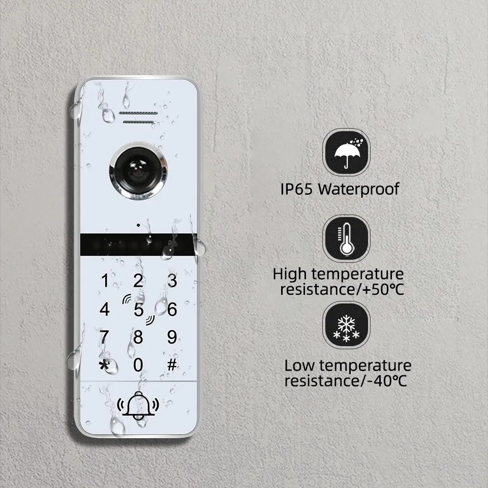 1080P Outdoor Camera with Night Vision Password Unlock RFID Cards Unlock and Waterproof Concected with Monitor