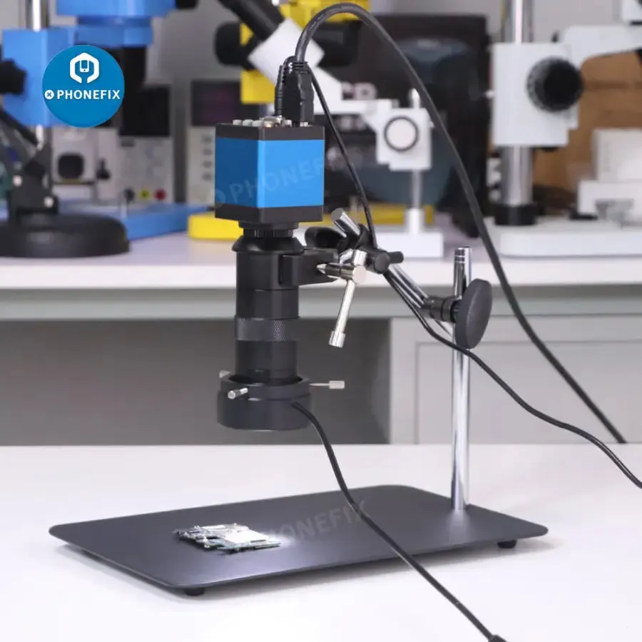 13MP Industrial Camera 130X Lens 40 LED Light Super Clamp Microscope Set