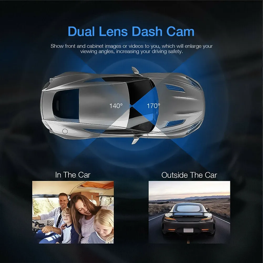 1.5-inch Car Dash Cam Dual Camera 1080p Starlight Night Vision