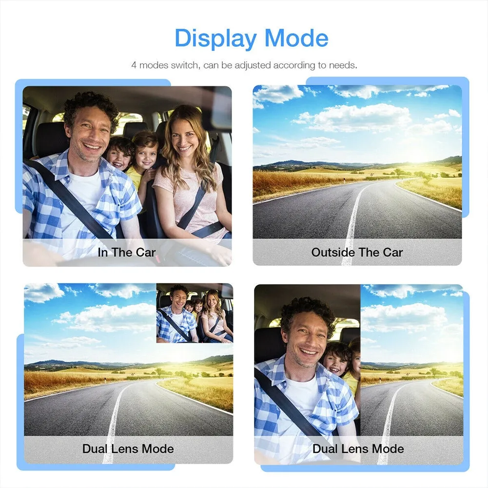 1.5-inch Car Dash Cam Dual Camera 1080p Starlight Night Vision