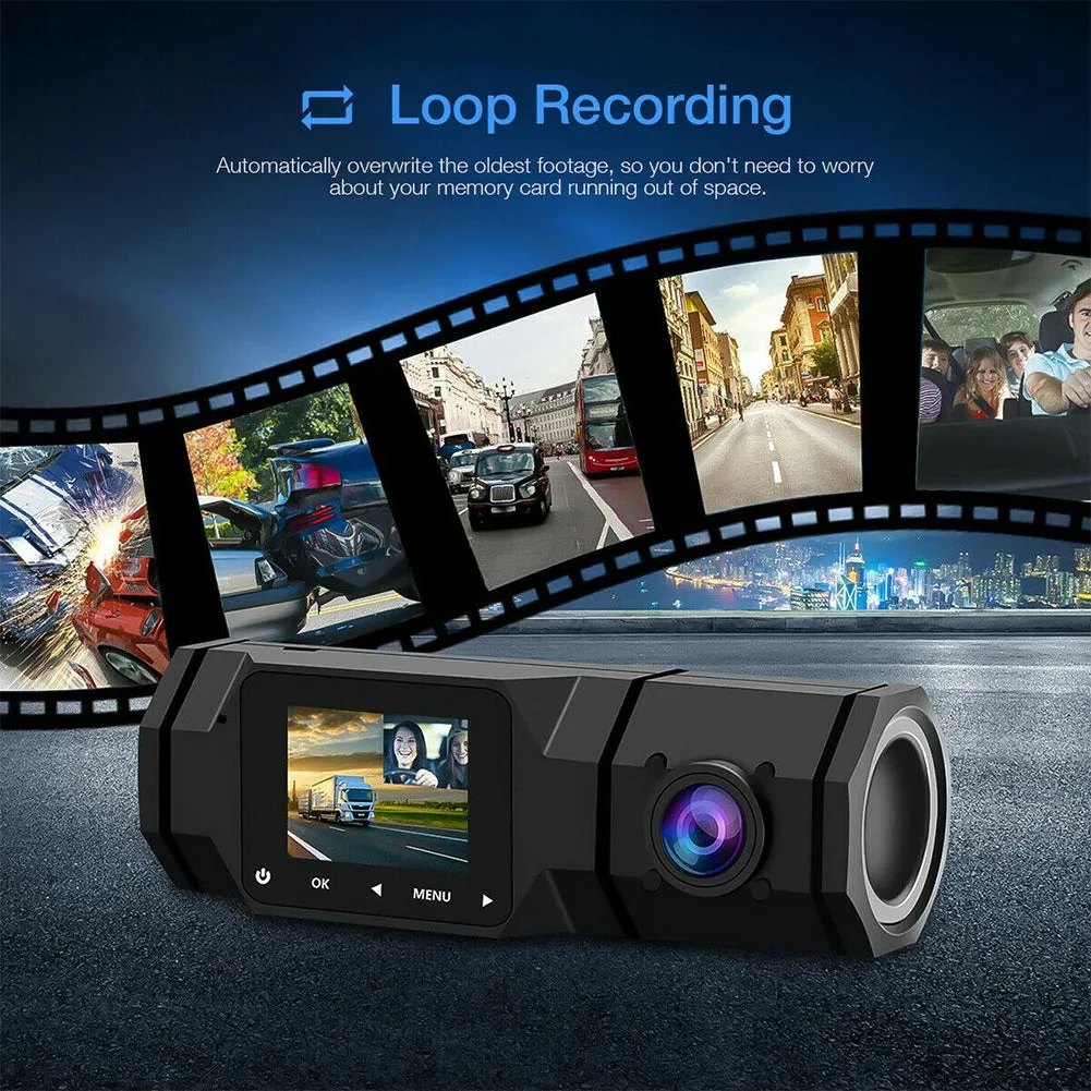 1.5-inch Car Dash Cam Dual Camera 1080p Starlight Night Vision