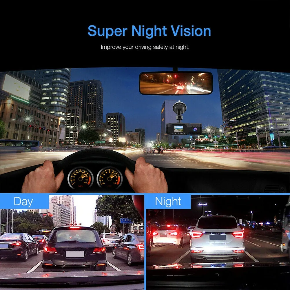 1.5-inch Car Dash Cam Dual Camera 1080p Starlight Night Vision