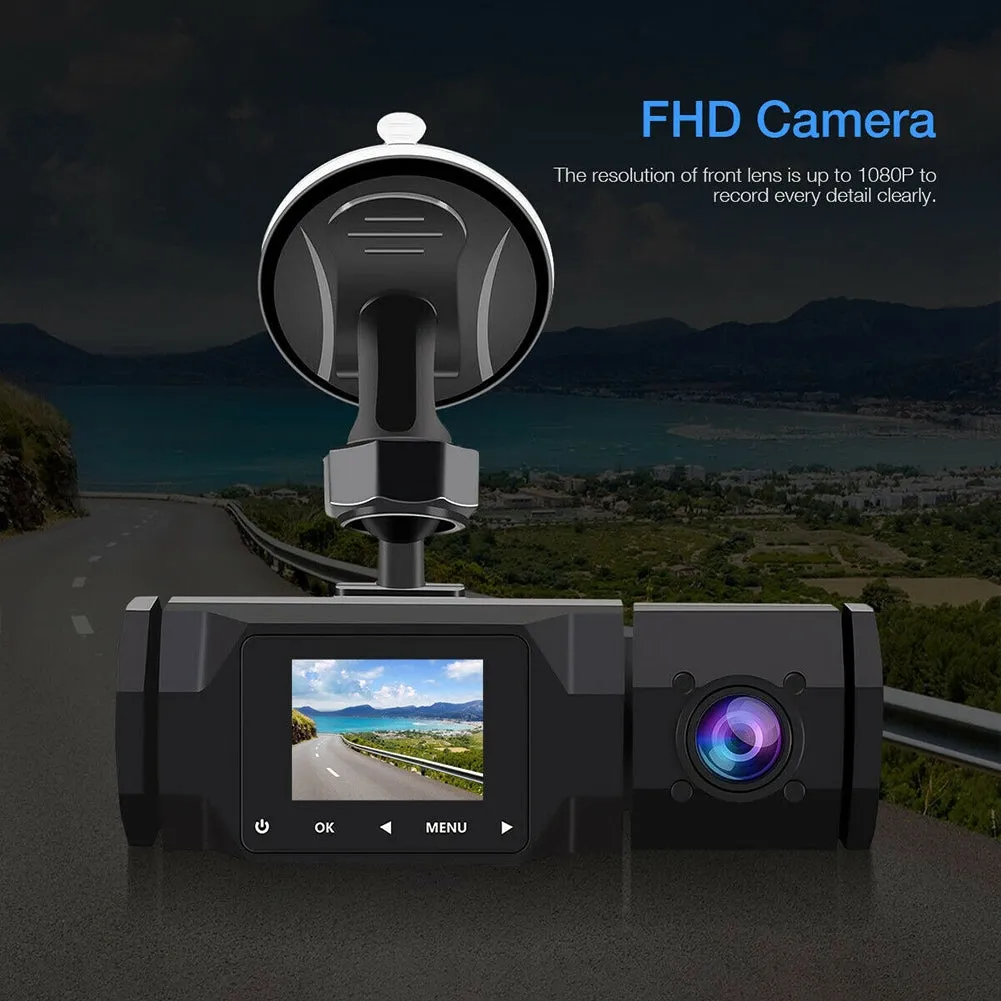 1.5-inch Car Dash Cam Dual Camera 1080p Starlight Night Vision