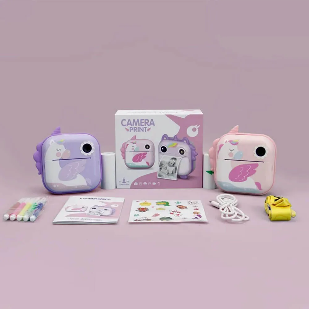 2 IN 1 UNICORN PORTABLE PRINTER & CAMERA FOR KIDS