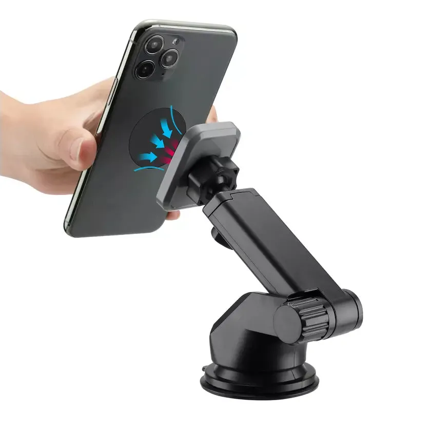 2-Pack: Magnetic Adjustable Car Mount Cellphone Holders