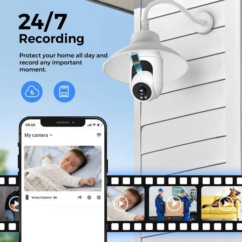 2K Light Bulb Security Camera  360° (2pc’s)