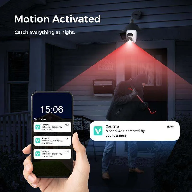 2K Light Bulb Security Camera  360° (2pc’s)