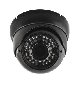 2MP HD TVI 1080P Motorized Zoom Armored Dome Surveillance Camera - Vari-Focal, Black