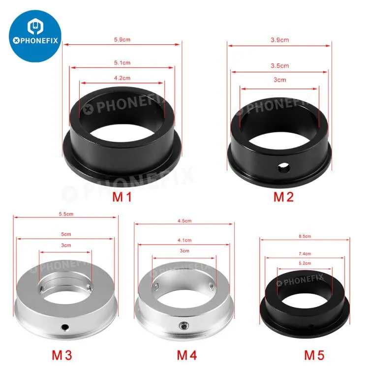 35/40/50/76mm C-Mount Lens Adapter Ring For Microscope Camera