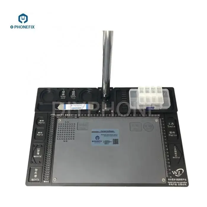 3.5X-90X Trinocular Microscope with aluminum alloy Soldering Pad