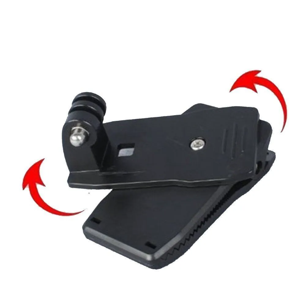 360' Rotary Backpack Hat Rec-Mounts Clip Fast Clamp Mount for GoPro Hero 2 3 3 