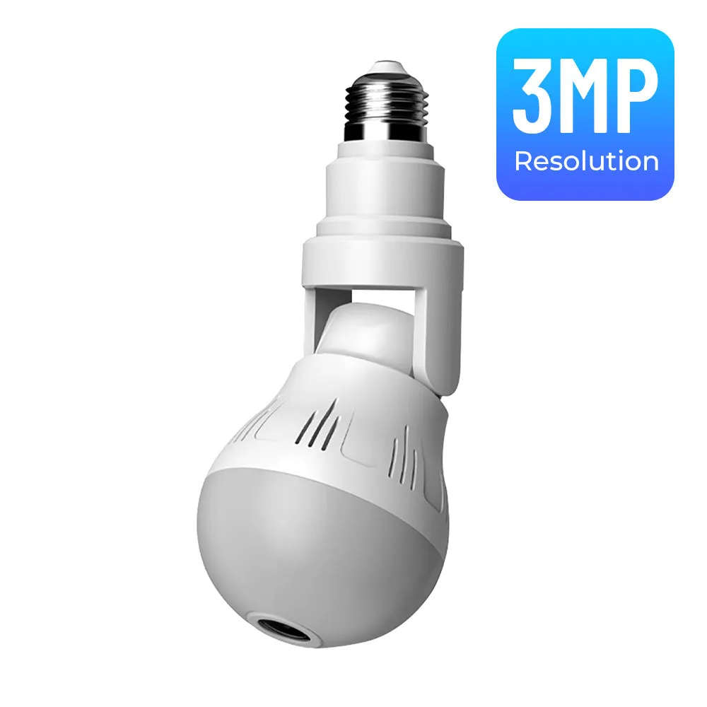360 Wifi Panorama Camera Lamp 3MP Panoramisch Night Vision Two Way Audio Home Security Video Surveillance Fisheye Lamp Wifi Camera