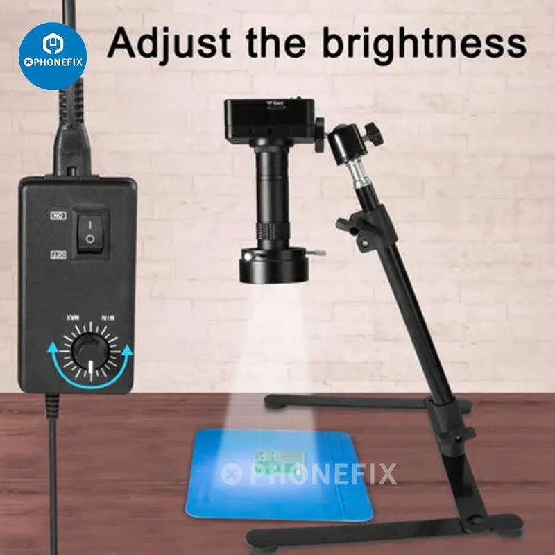 38MP Digital Industrial Camera HDMI USB Microscope Stand CPU Repair