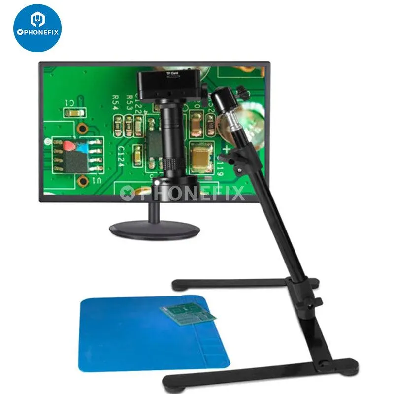 38MP Digital Industrial Camera HDMI USB Microscope Stand CPU Repair
