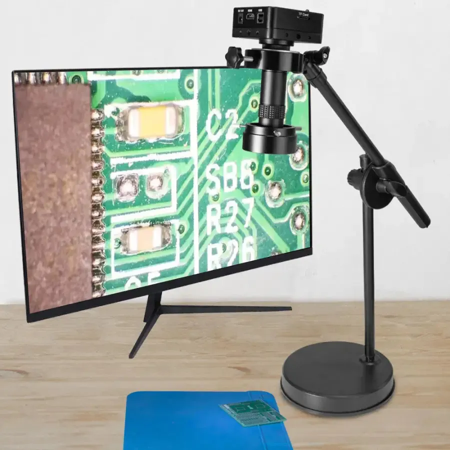 High-Resolution 38MP HDMI 1080P USB Industrial Microscope for SMD Soldering