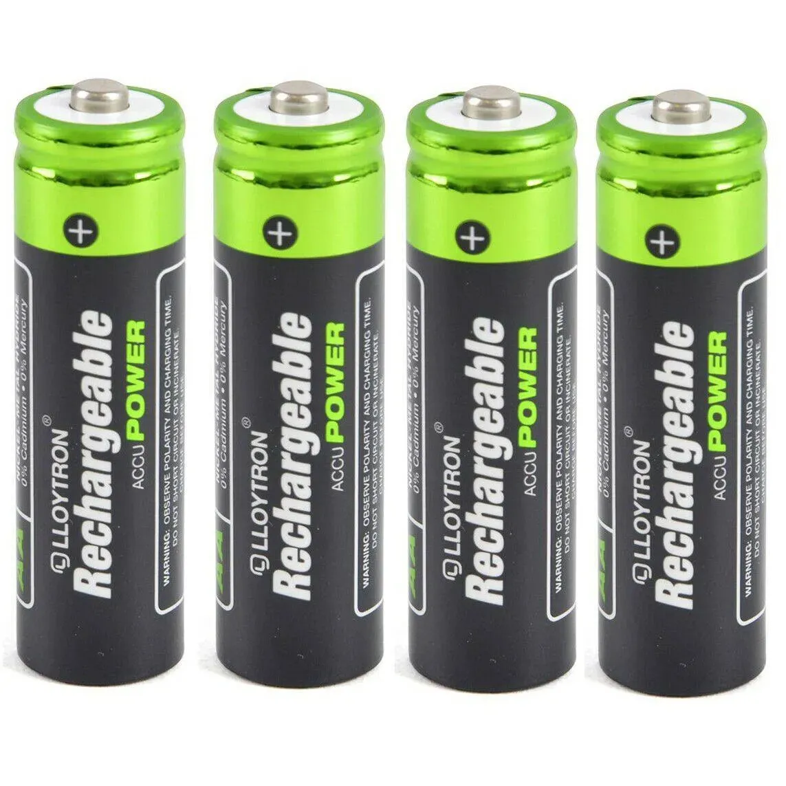 4 Pack Of Aa Solar Lights Camera Torch Rechargeable Batteries