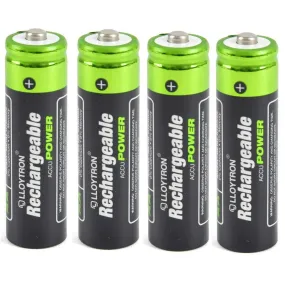 4 Pack Of Aa Solar Lights Camera Torch Rechargeable Batteries