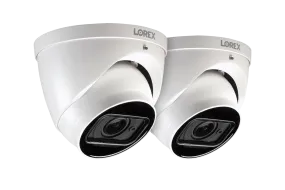 4K Ultra HD Motorized Varifocal Dome Security Camera with Color Night Vision (2-pack)