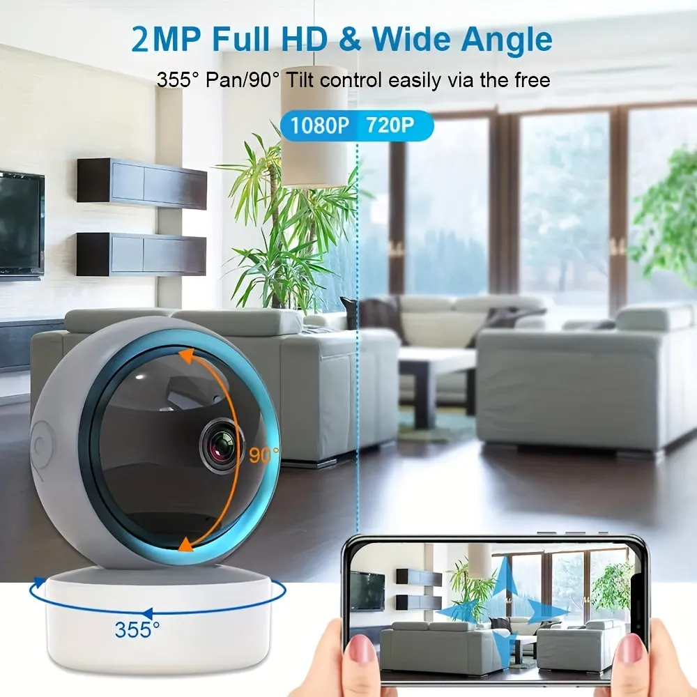 5G Smart Wireless WiFi Home Camera - 360° Rotation, HD Infrared Night Vision, Two-way Voice Intercom & Mobile Phone Remote Control