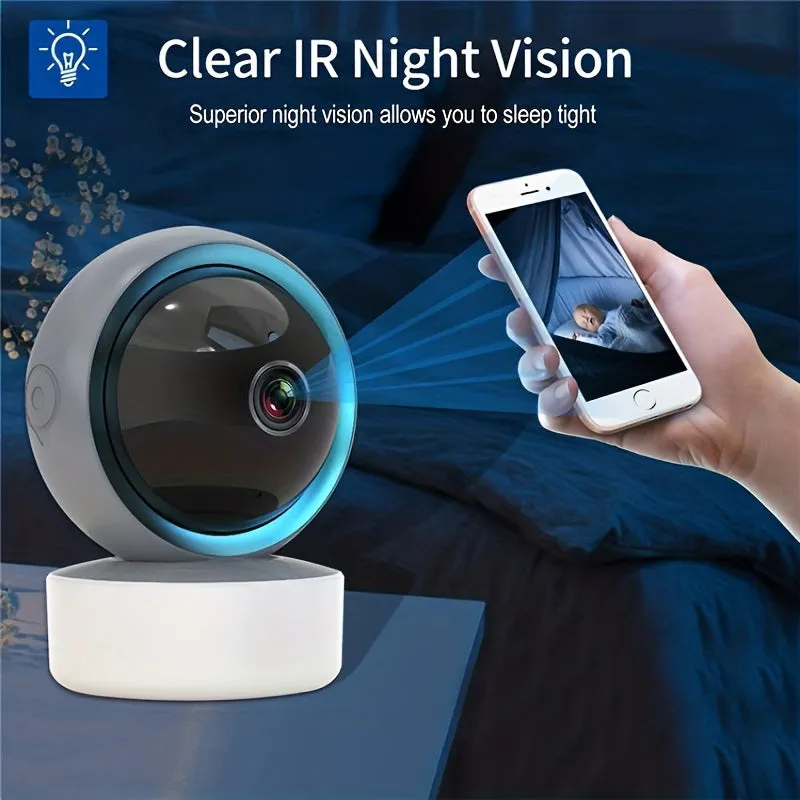 5G Smart Wireless WiFi Home Camera - 360° Rotation, HD Infrared Night Vision, Two-way Voice Intercom & Mobile Phone Remote Control
