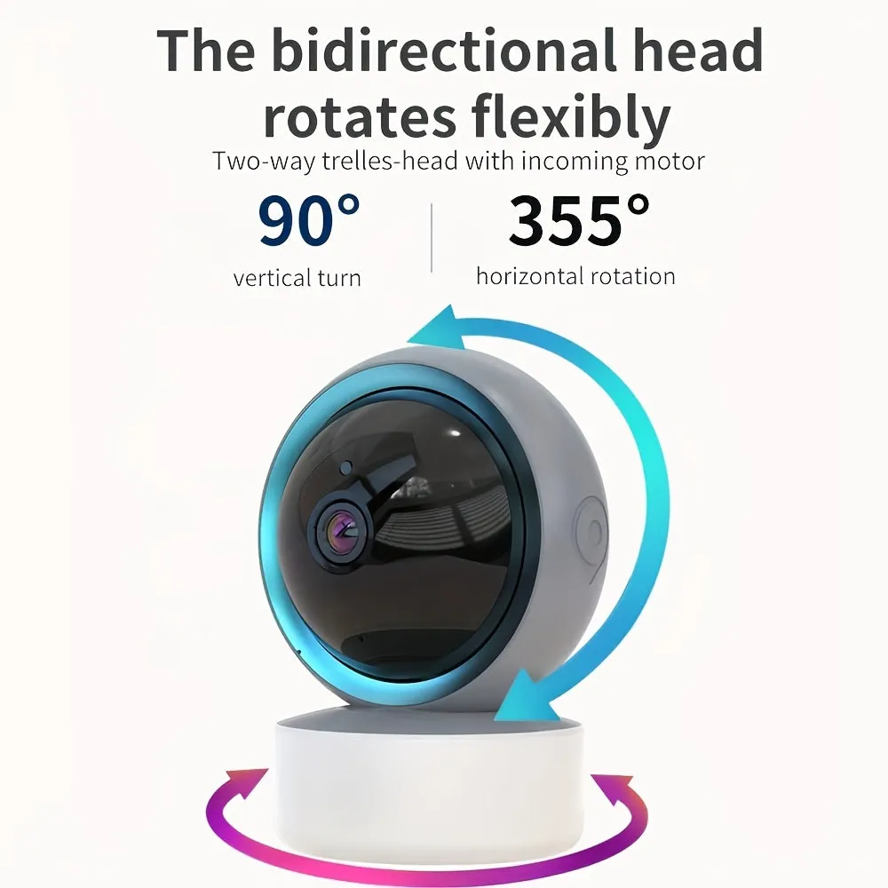5G Smart Wireless WiFi Home Camera - 360° Rotation, HD Infrared Night Vision, Two-way Voice Intercom & Mobile Phone Remote Control