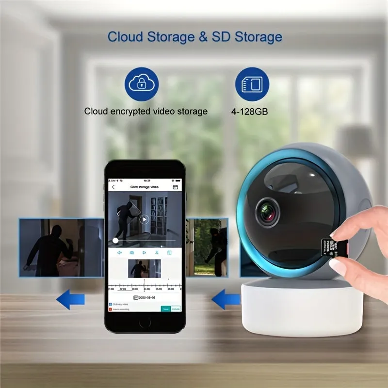 5G Smart Wireless WiFi Home Camera - 360° Rotation, HD Infrared Night Vision, Two-way Voice Intercom & Mobile Phone Remote Control