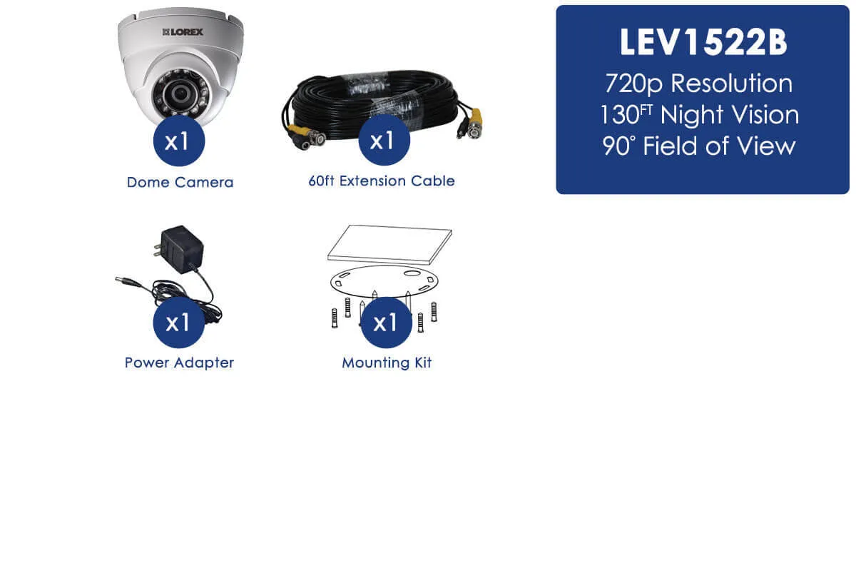 720P HD Weatherproof Night Vision Security Dome Camera