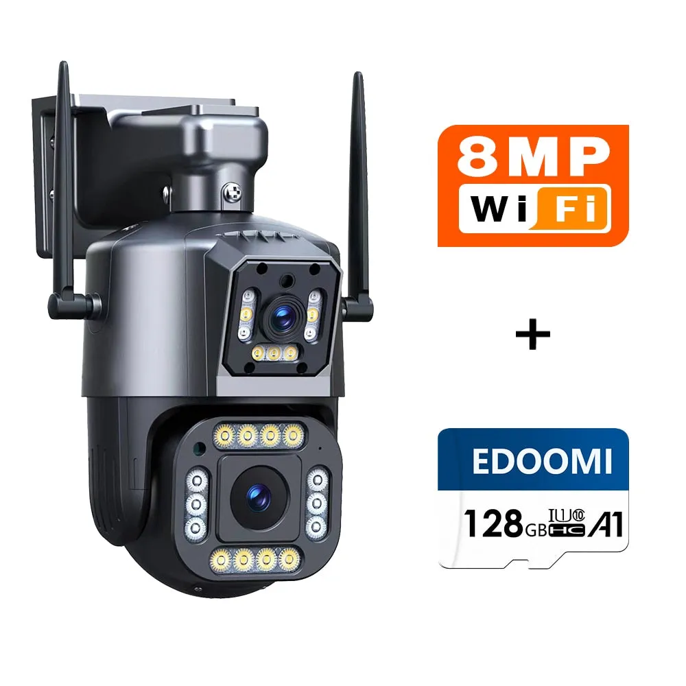 8MP PTZ WiFi Camera with Auto Tracking, Color Night Vision and IPC360 App for Outdoor Surveillance