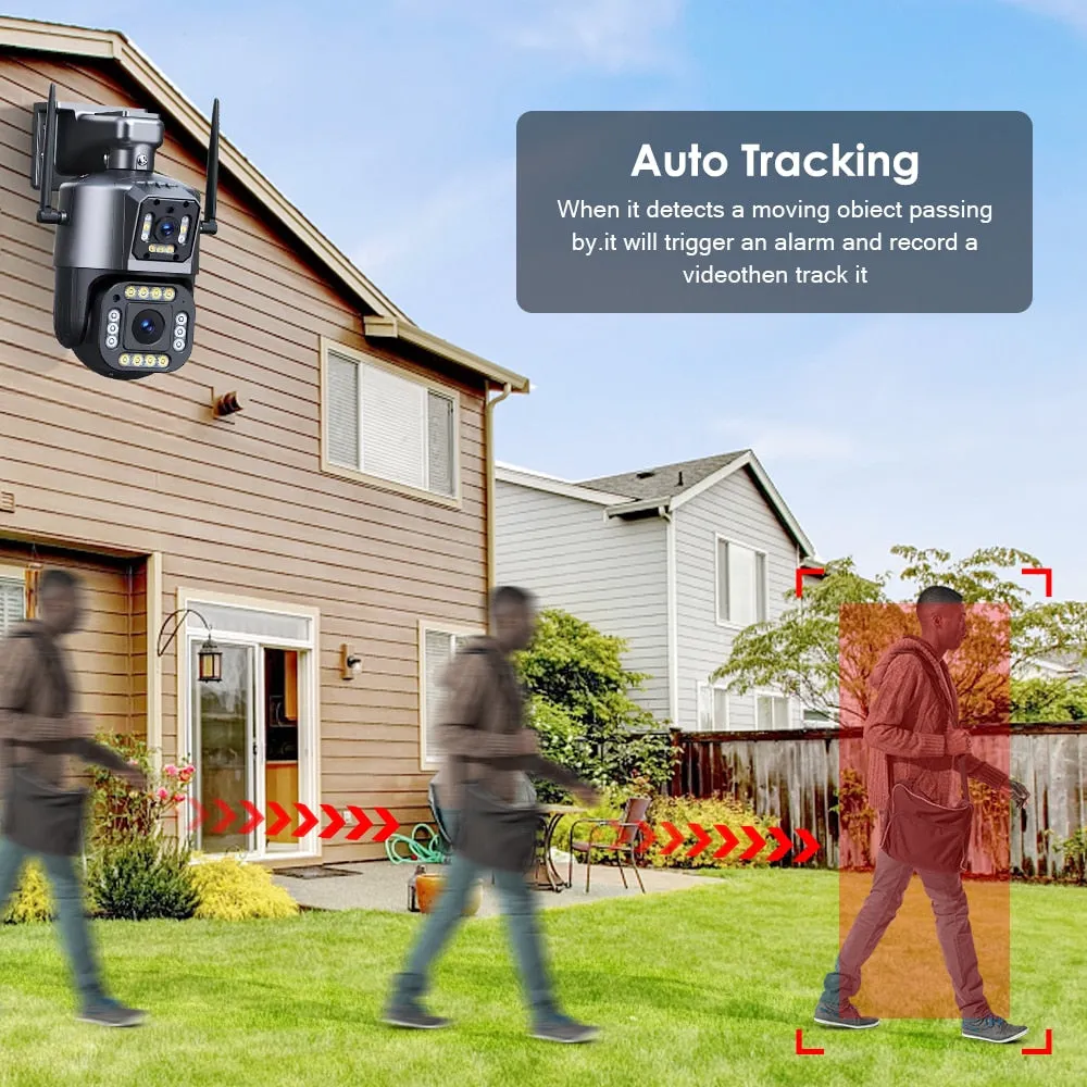 8MP PTZ WiFi Camera with Auto Tracking, Color Night Vision and IPC360 App for Outdoor Surveillance