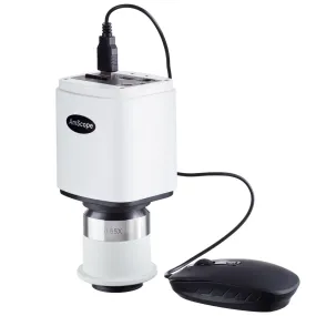 AmScope HD Series 1080p 60fps 2MP HDMI High-sensitivity Color CMOS C-mount Microscope Camera with 0.55X Adapter for Nikon Microscopes for Stand-alone and PC Imaging