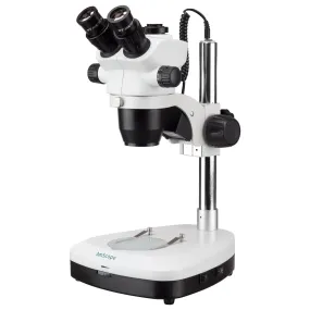 AmScope NM-2 Series Zoom Trinocular Stereo Microscope 10X-45X Magnification on Pillar Stand with LED Light