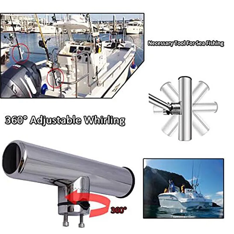 AMYSPORTS 2-4 PCS Rail Mount Rod/ Boat Clamp Holders