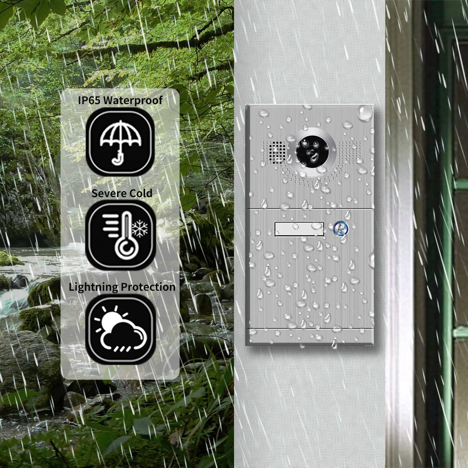 Anjielosmart 1080P HD Wired Video Intercom Interfone  IR Night Vision Wide Angle Video Doorbell Camera Video Doorphone for Home