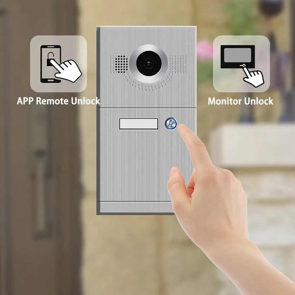 Anjielosmart 1080P HD Wired Video Intercom Interfone  IR Night Vision Wide Angle Video Doorbell Camera Video Doorphone for Home