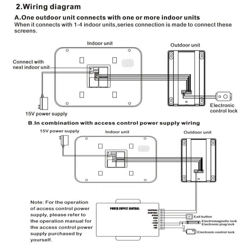 AnjieloSmart New Wired Video Doorbell with 7 Inch Camera Doorphone for Villa Home Security(V70M-M4)