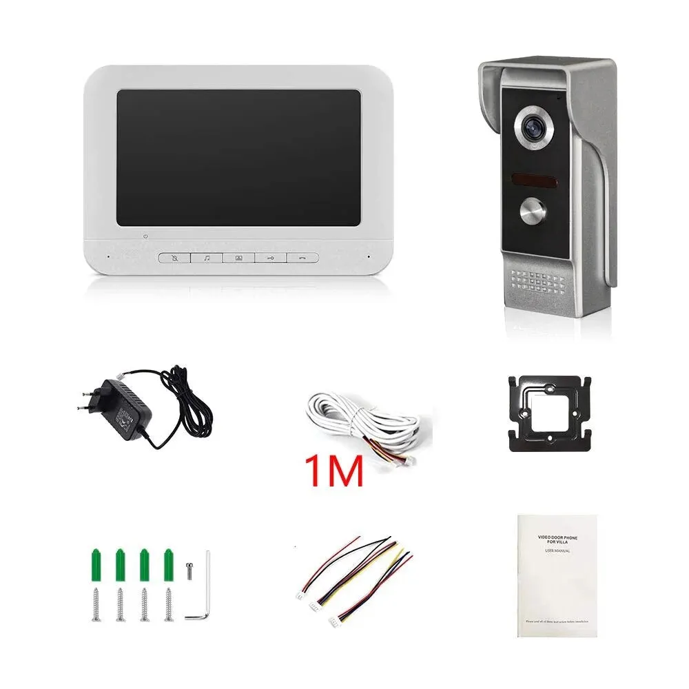 AnjieloSmart New Wired Video Doorbell with 7 Inch Camera Doorphone for Villa Home Security(V70M-M4)
