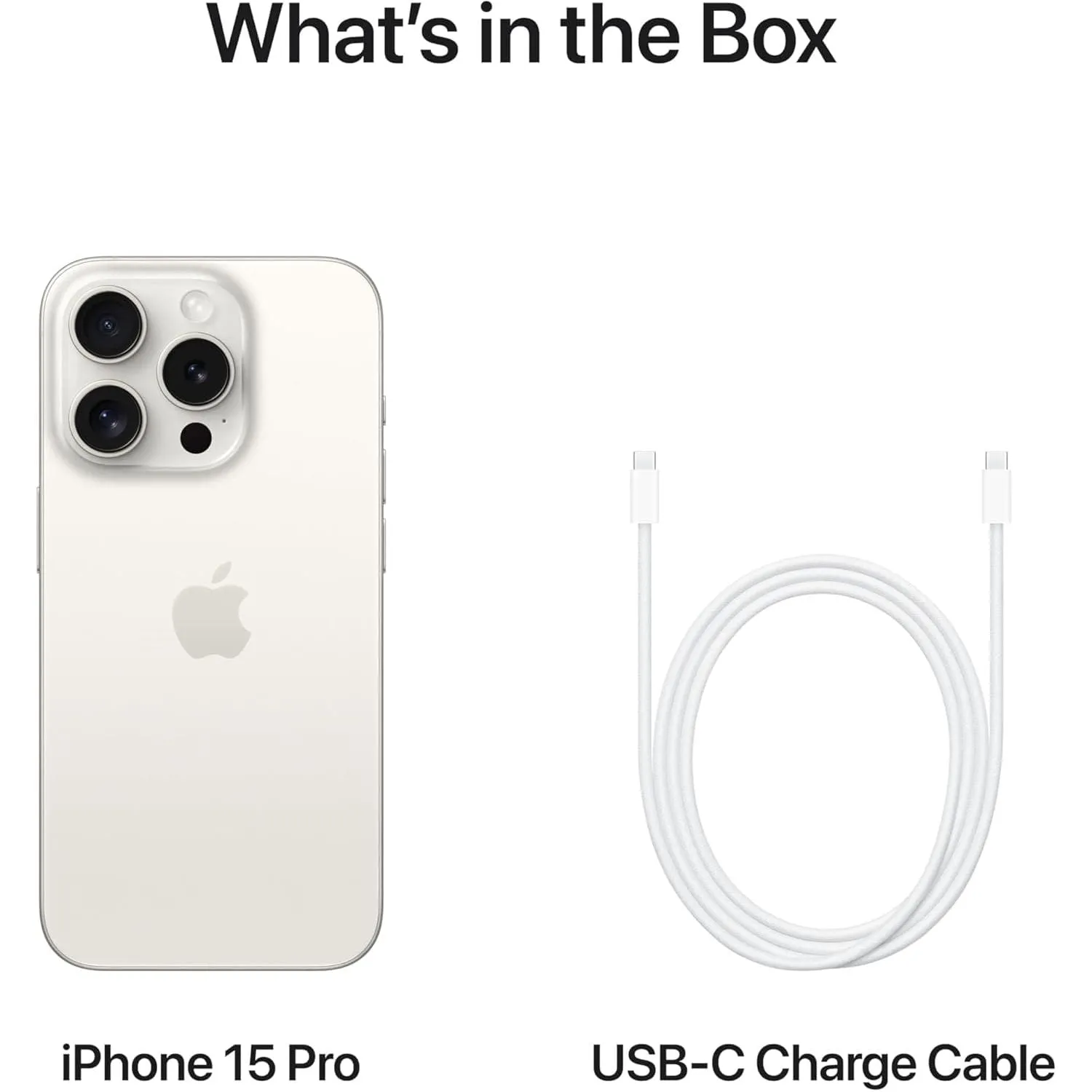 Apple iPhone 15 Pro 5G, 256GB, White Titanium, Unlocked