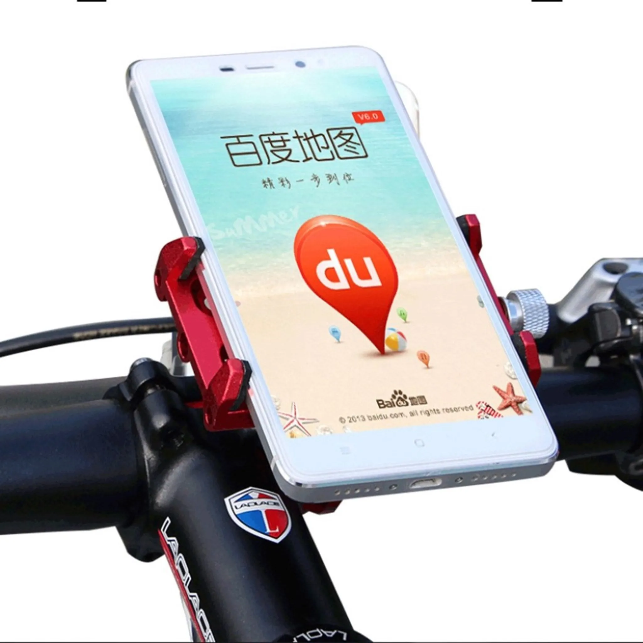 AT758 GUB-88 Universal aluminum bike handlebar mount - Red
