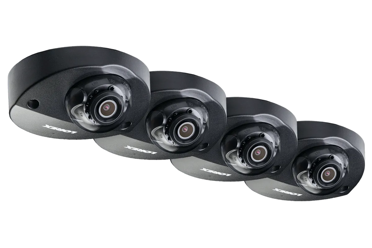 Audio HD IP 2K Dome Security Camera, 150ft night vision, wide angle lens (4-pack)