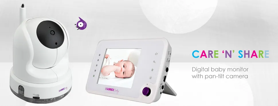 Baby monitor with PTZ camera and 3.5inch monitor