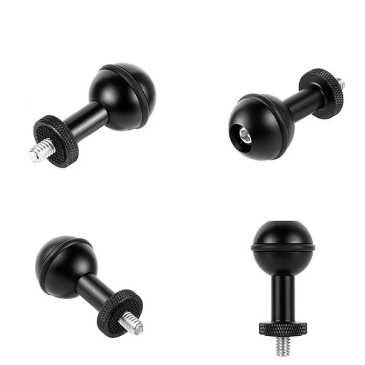 Ball Head Adapter Adjustable Screw Fixed Mount  Camera Underwater Diving Photography Lights Bracket(M5 Screw Black)