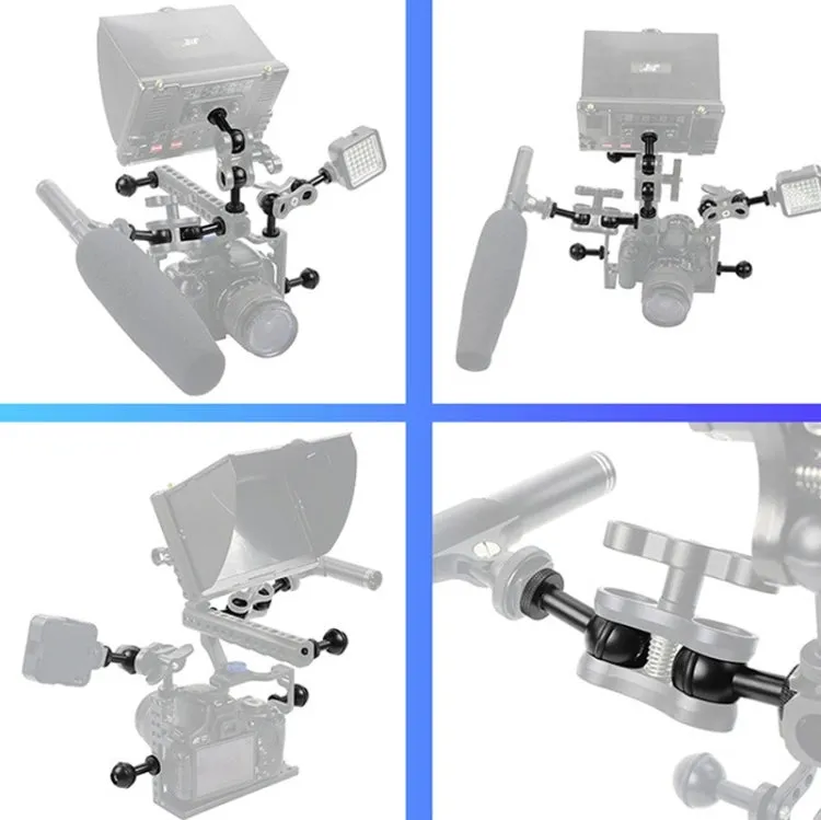 Ball Head Adapter Adjustable Screw Fixed Mount  Camera Underwater Diving Photography Lights Bracket(M5 Screw Black)
