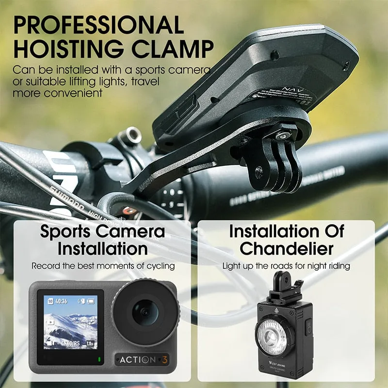 Bicycle Computer Holder Camera FlashLight Stander GPS Bike Mount for iGPSPORT Garmin Bryton Wahoo Gopro XOSS